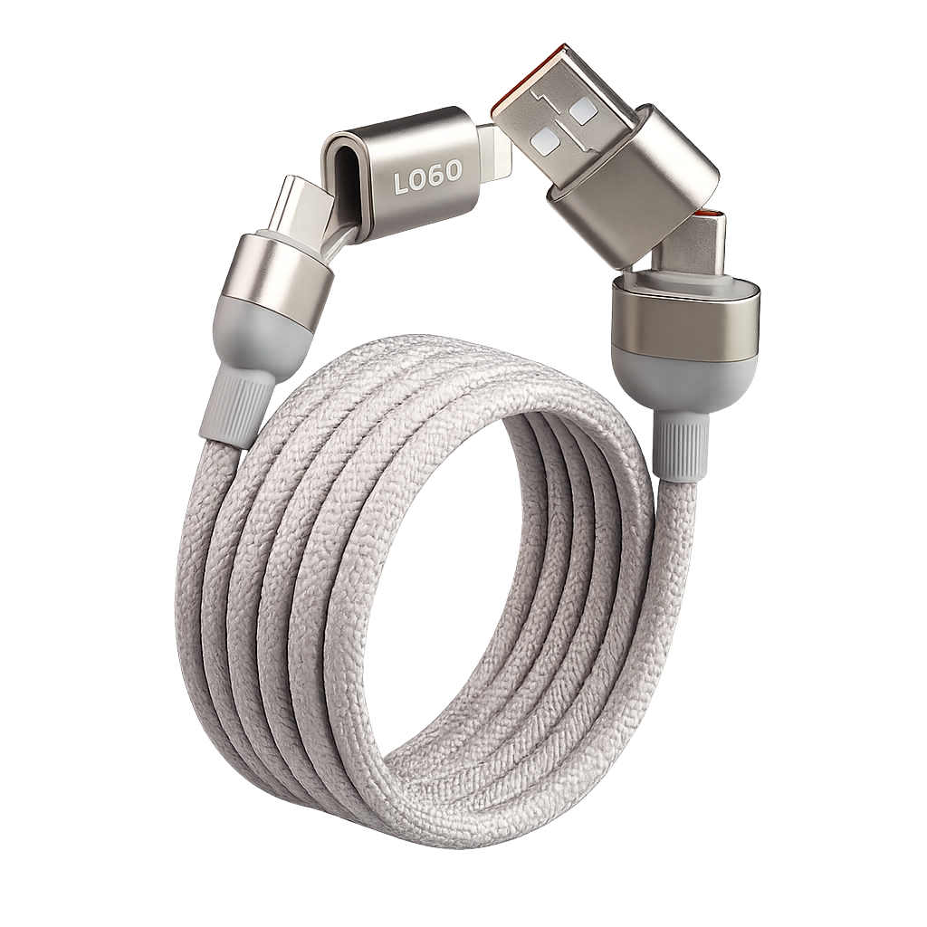 Magentic cable 4 in 1  ( USB-C  / ightning / USB A )