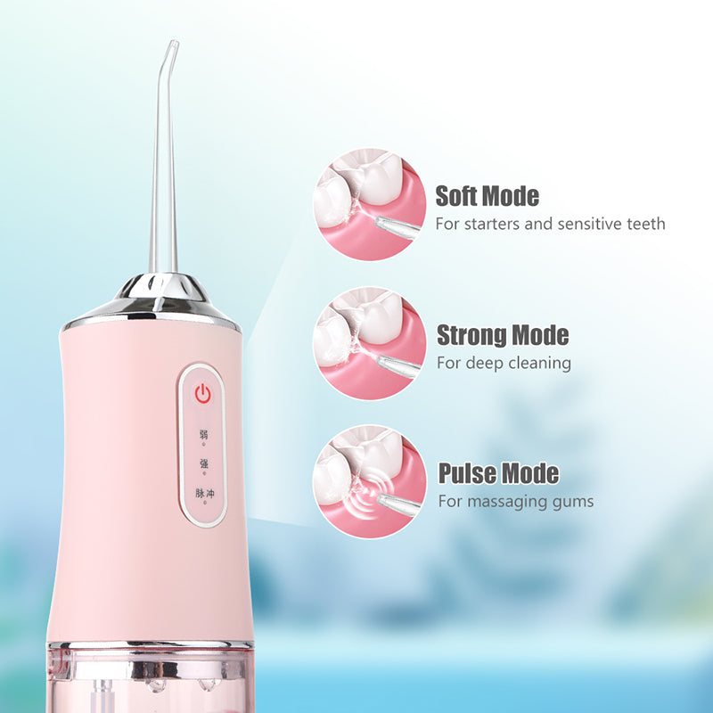 Professional Oral Irrigator for Teeth & Gums with 4 Jet Tips, 3 Modes & 360° Rotation , Water Dental Flosser